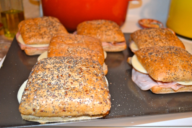 Hot Ham and Cheese sandwiches-it is well.